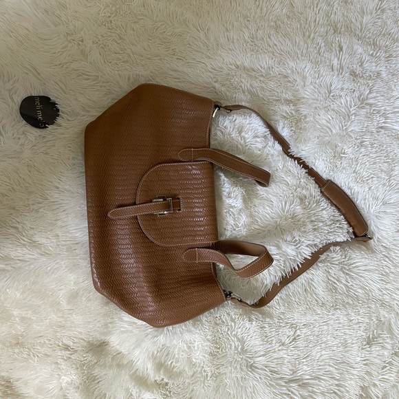 Almost new MELI MELO 'thela' Medium Woven Effect Leather Trapeze Tote - Picture 2 of 5